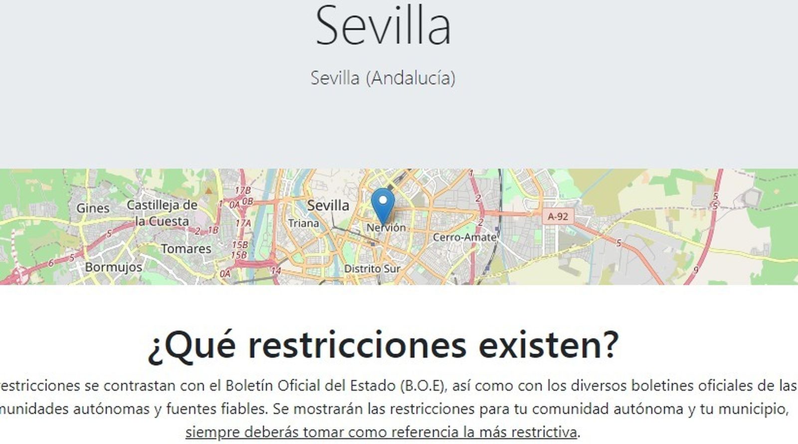 ¿Qué restricciones contra la COVID-19 hay en mi código postal? | QueCovid.es