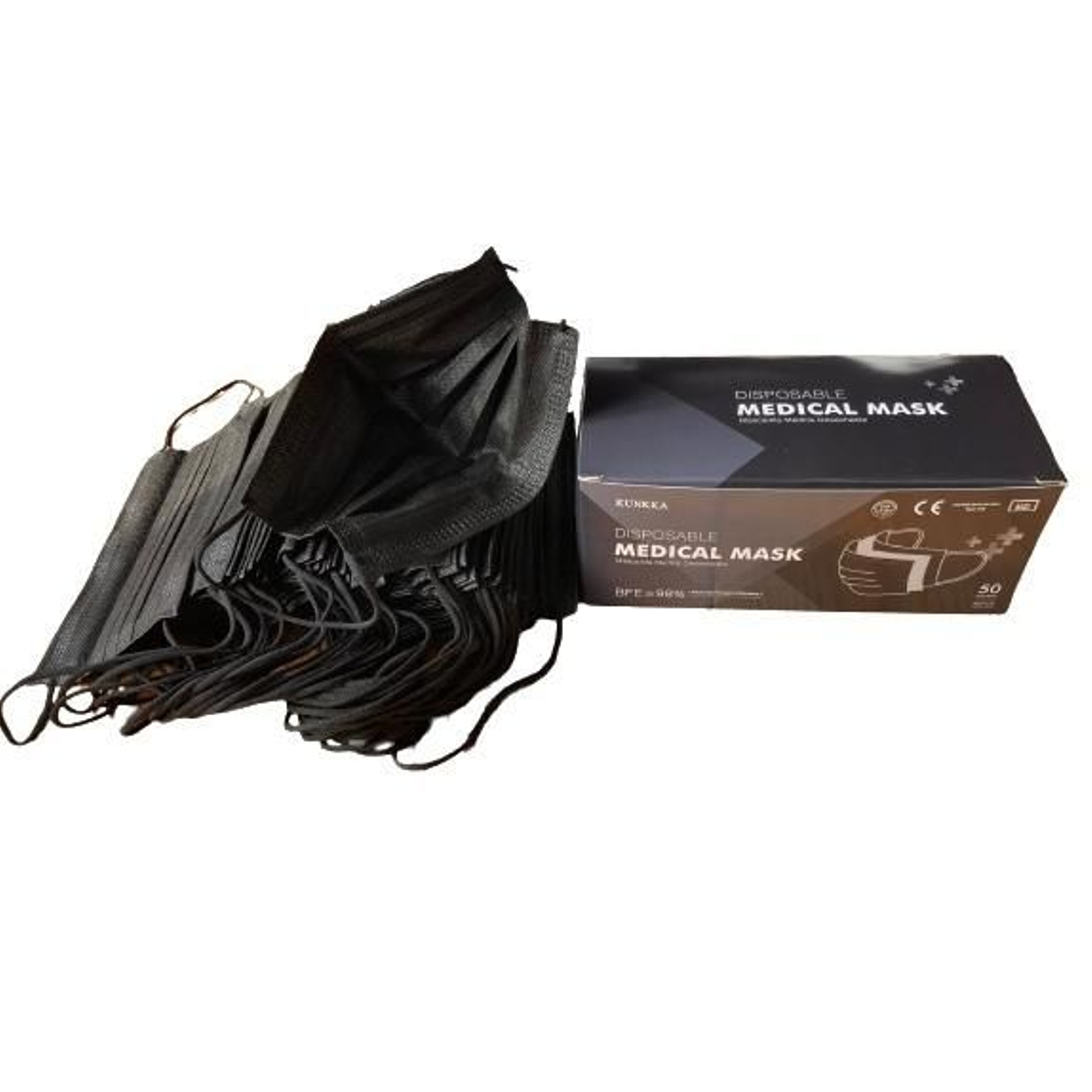 Mascarillas quirúrgicas negras