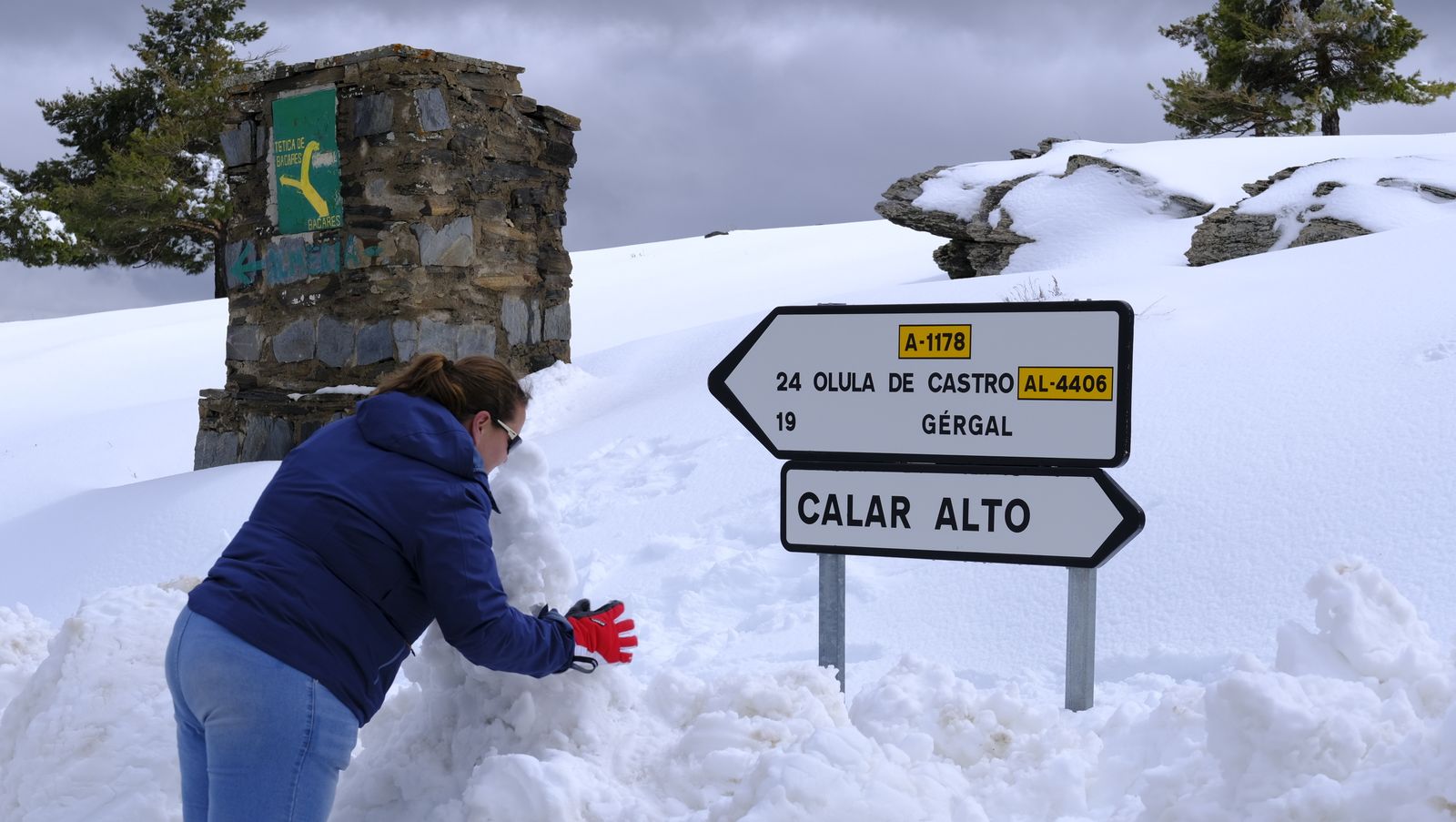 Imágenes del temporal de nieve en la provincia de Almería.
