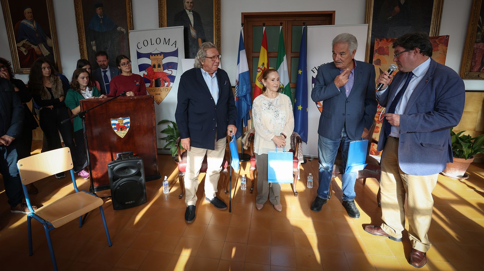 El Gómez, El Carbonero y Angelita Gómez en el taller generacional Flamen Coloma
