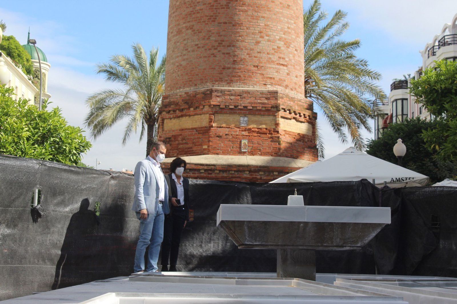 David Dorado visita la plaza Flor del Olivo en Córdoba.