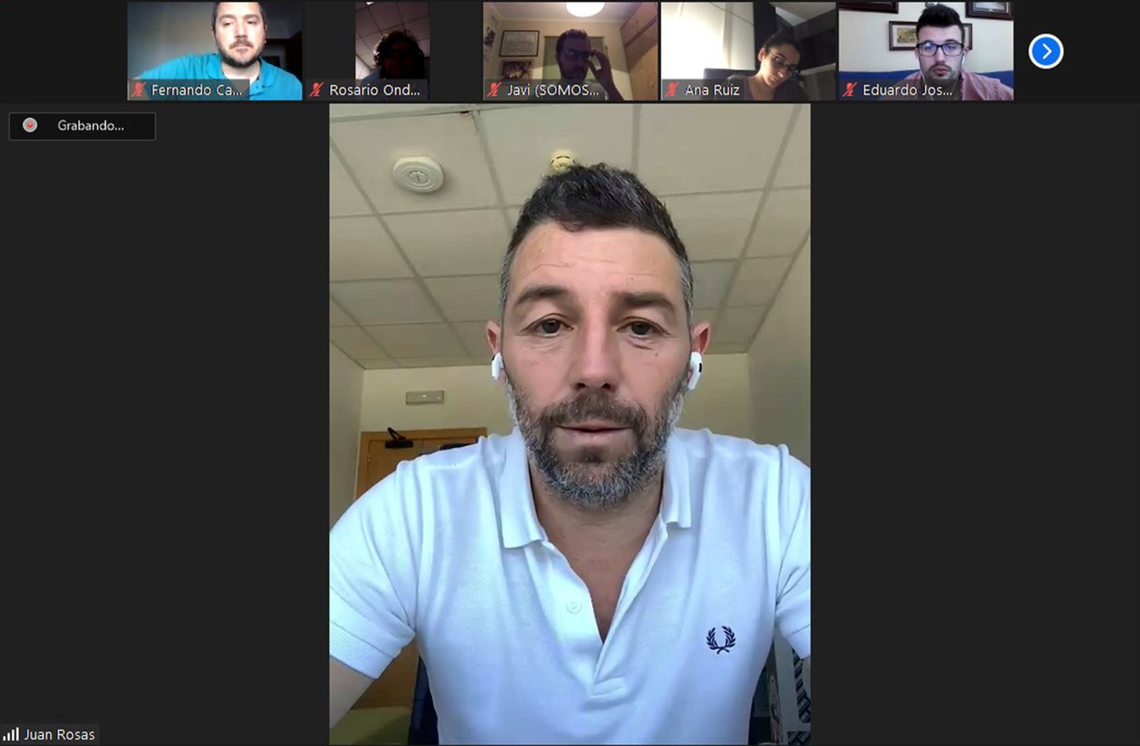 Rueda de prensa telemática del delegado municipal de Deportes, Juan Rosas.