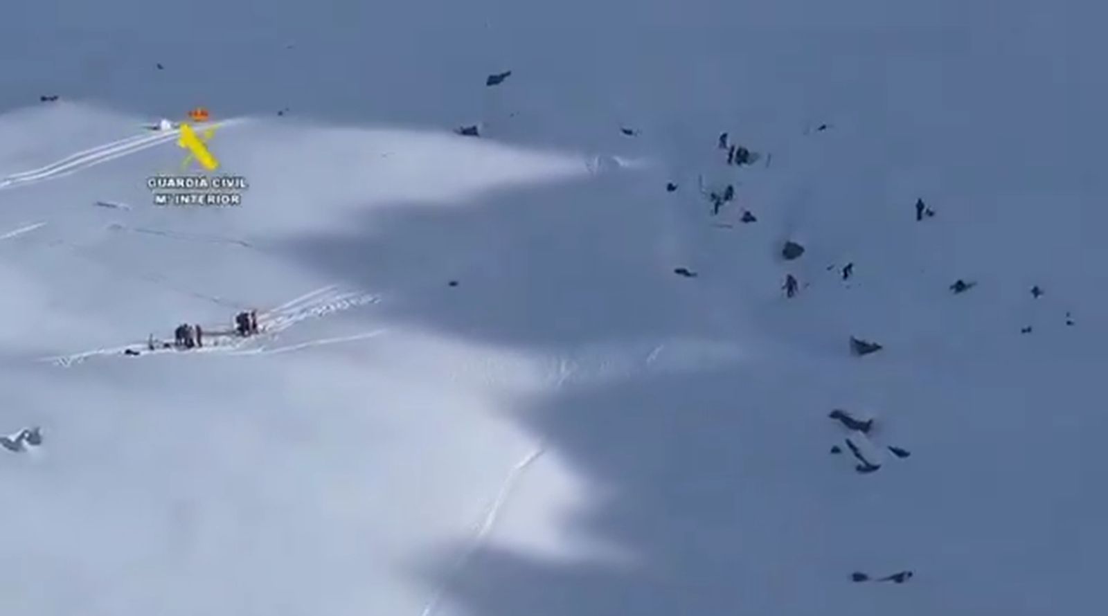 Rescate tras la avalancha en Panticosa