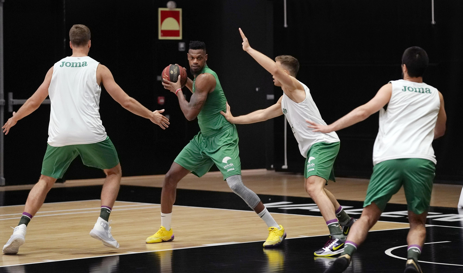 Frank Elegar, durante el entrenamiento del sábado.
