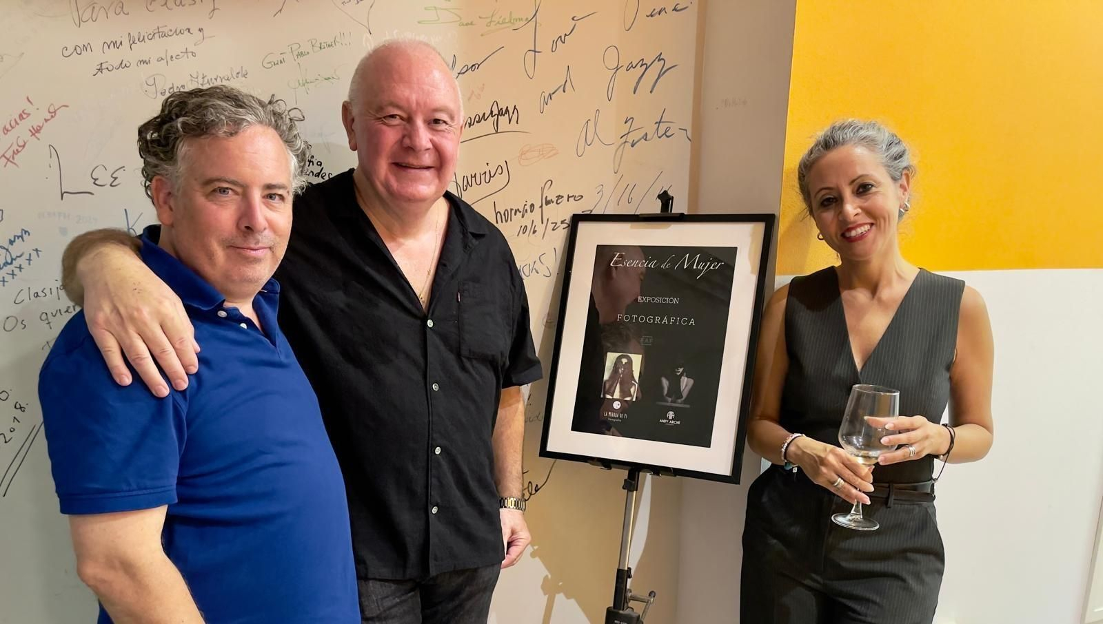 Andy Arche, Ignacio Mañas (El Indaliano) y Mapi (La Mirada de Pi).