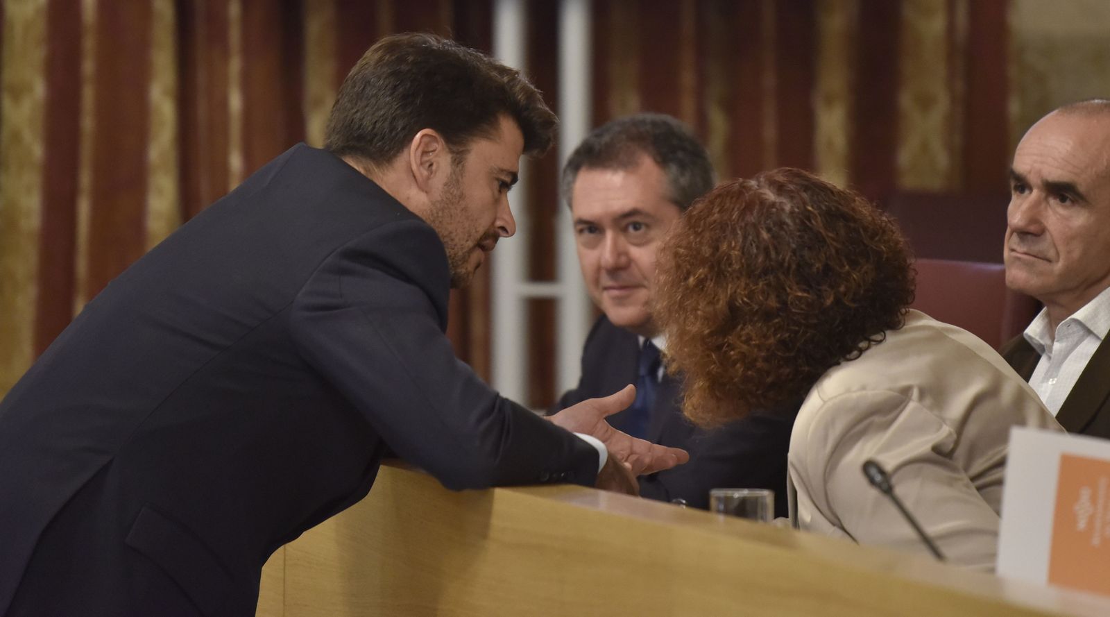 Pérez y Muñoz durante un pleno del Ayuntamiento.