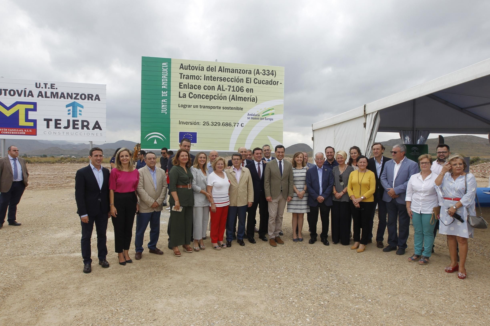 Fotogalería colocación primera piedra cuarto tramo Autovía del Almanzora