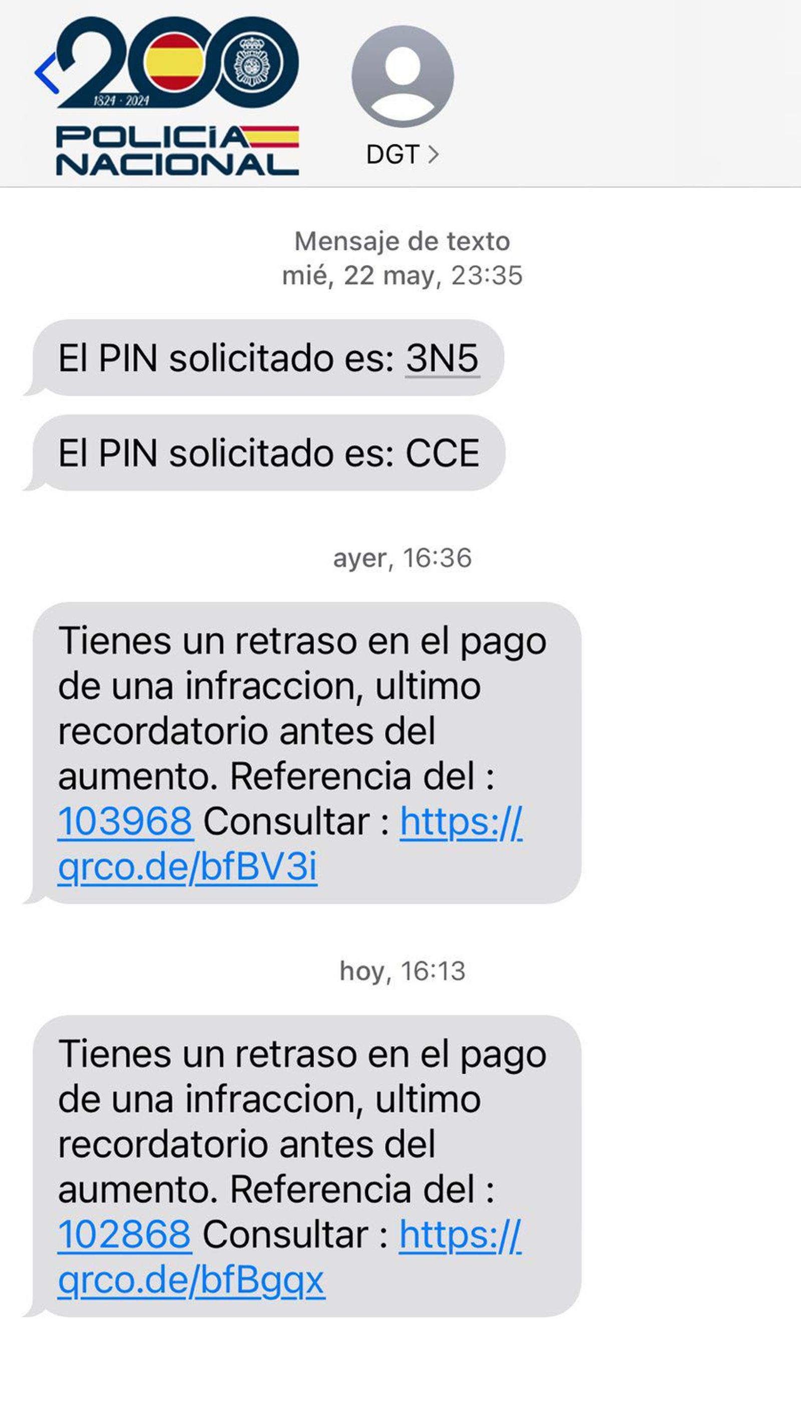 Un ejemplo de una de las estafas recibidas de este tipo.