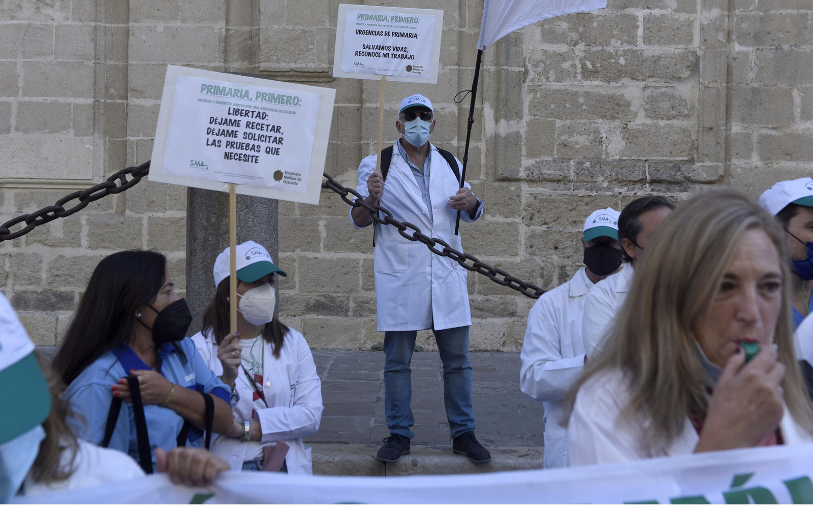 Reciente protesta ante el SAS.