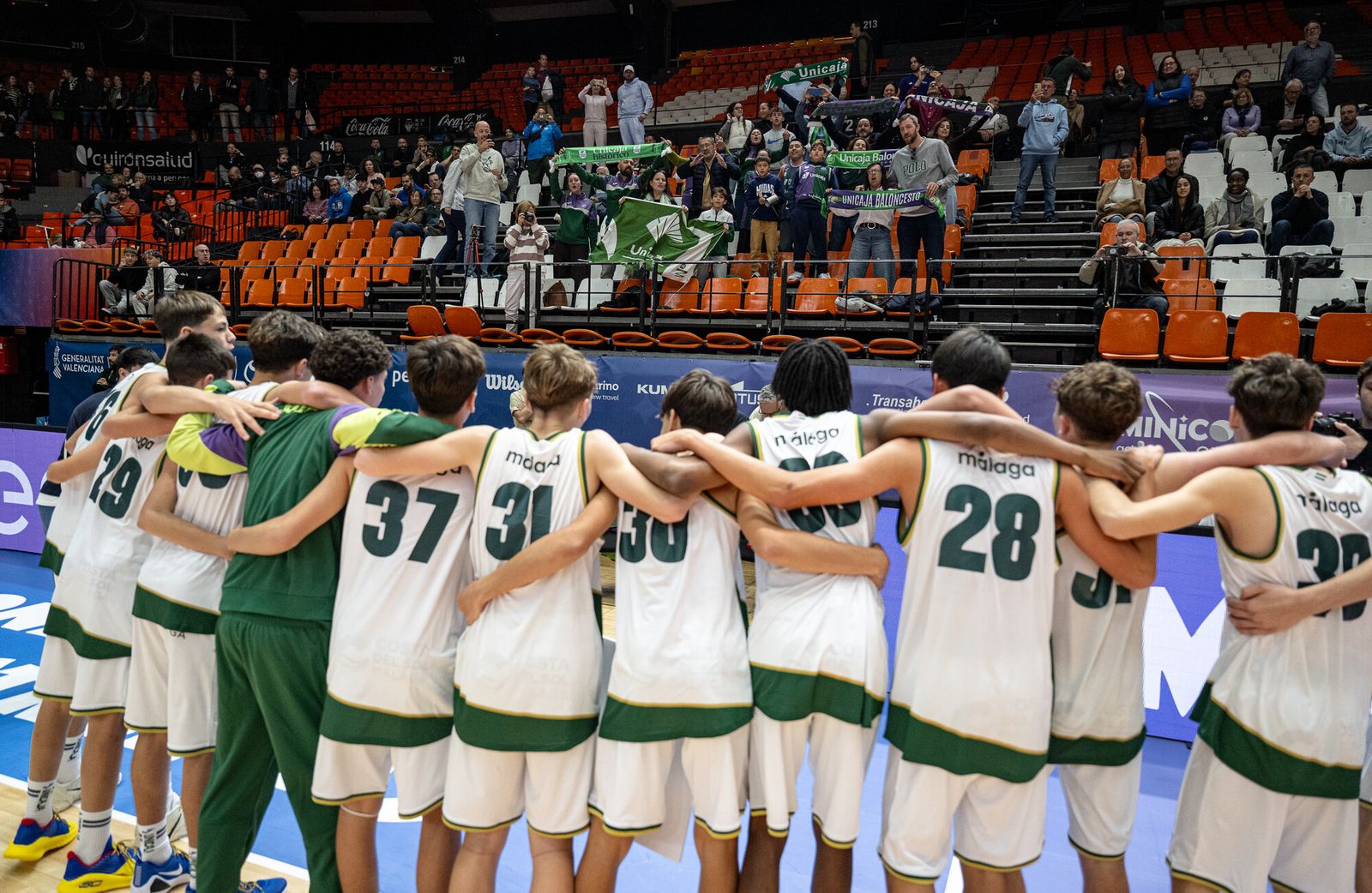 La celebración del Unicaja por acceder a la Minicopa