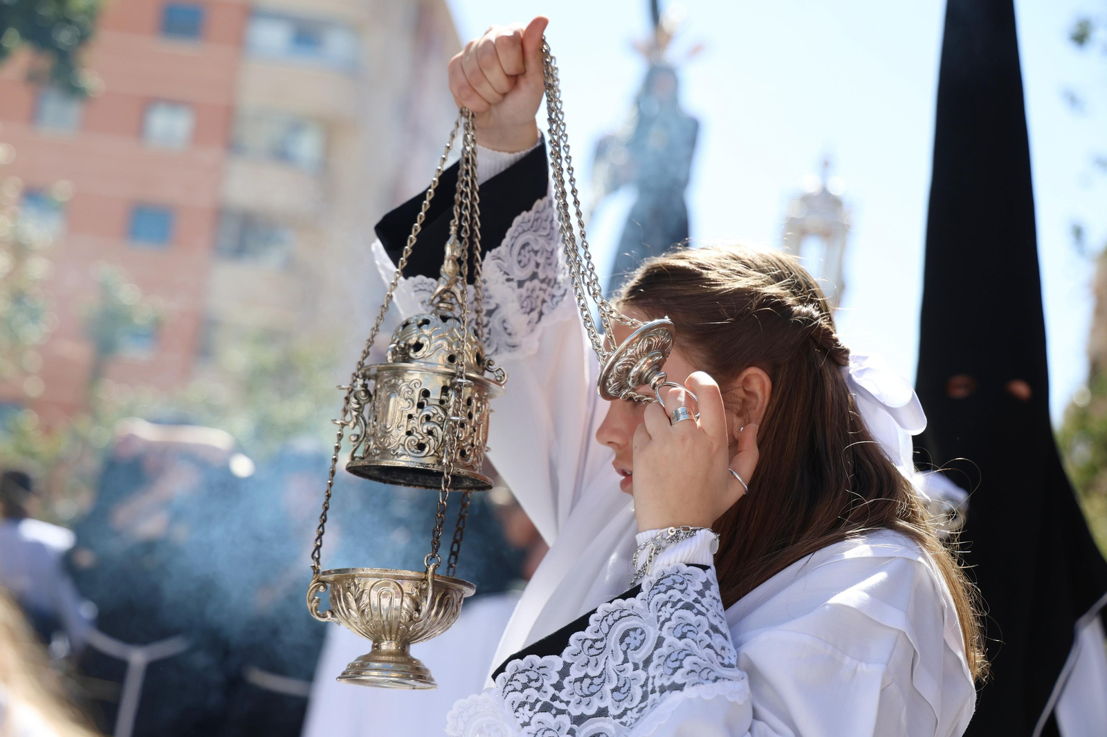 Mediadora en su procesión del Miércoles Santo de Málaga, en fotos