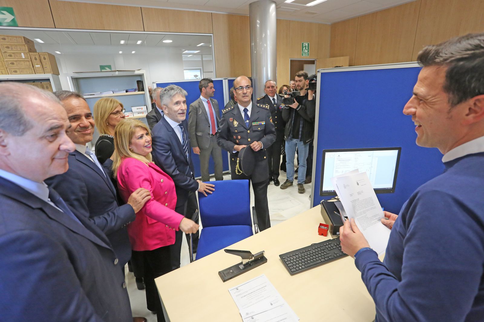 Inaguración de la nueva comisaría por el ministro del Interior Grande- Marlaska