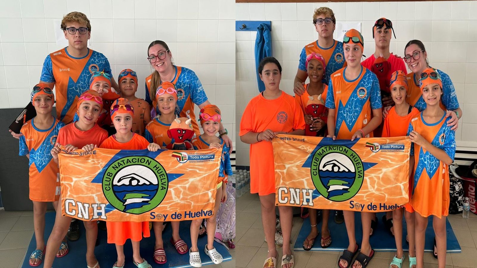 Representantes del Club Natación Huelva.
