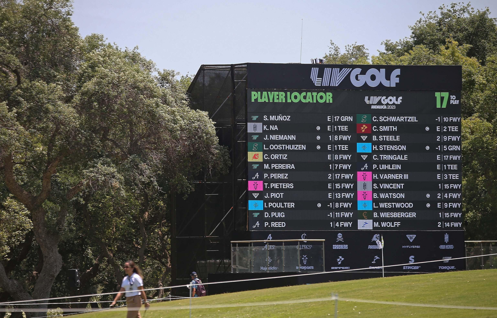 Ambiente durante la primera jornada del LIV Golf Andalucía 2023 en Valderrama