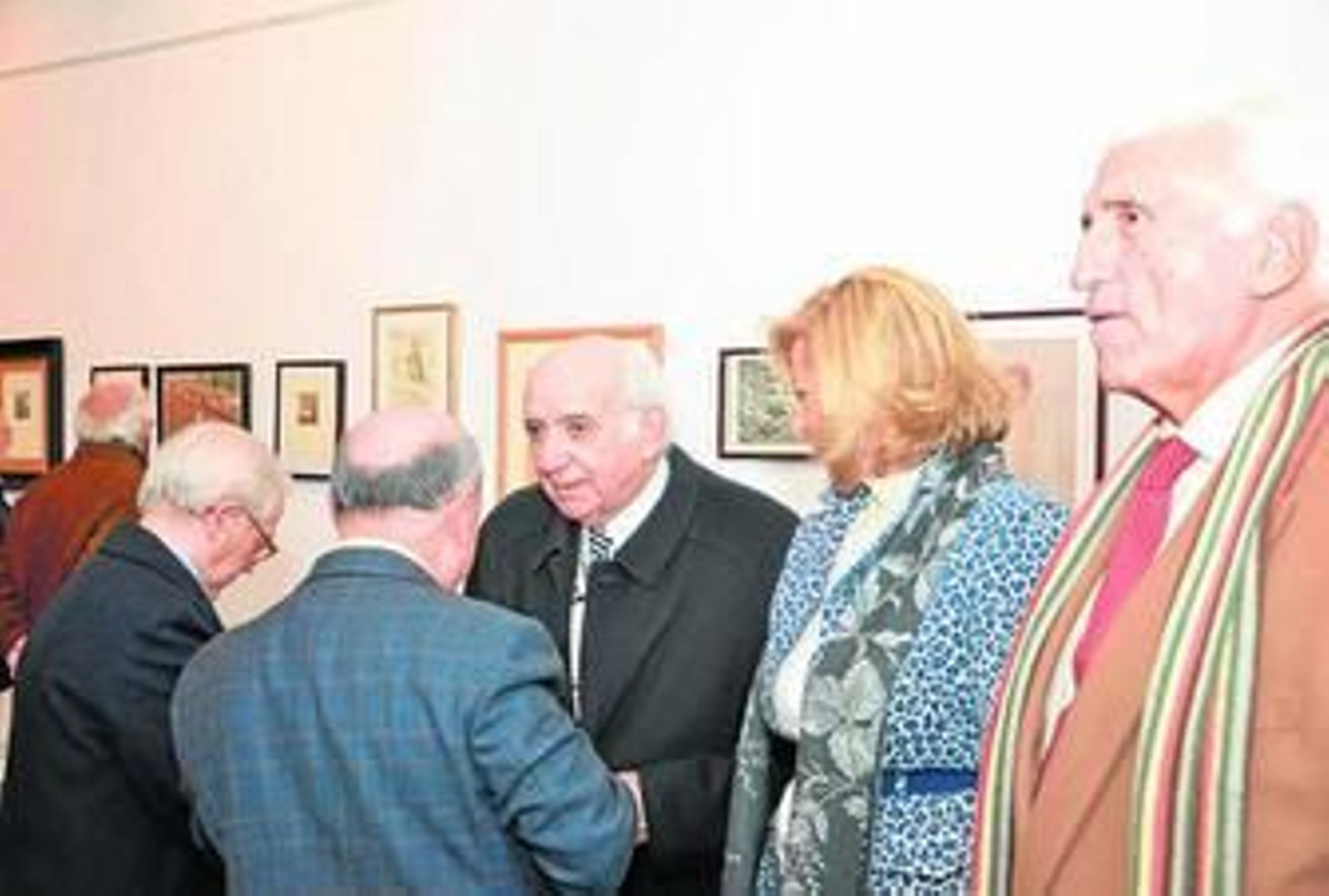 José María Franco -en el centro de la imagen-, en la inauguración de la exposición en el Museo Provincial.