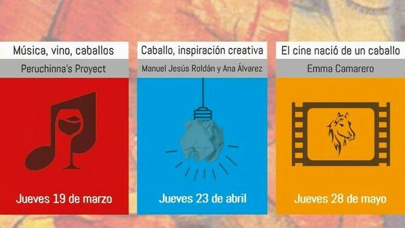 Detalle del cartel anunciador del ciclo cultural conmemorativo del 175 aniversario de las carreras de Sanlúcar.