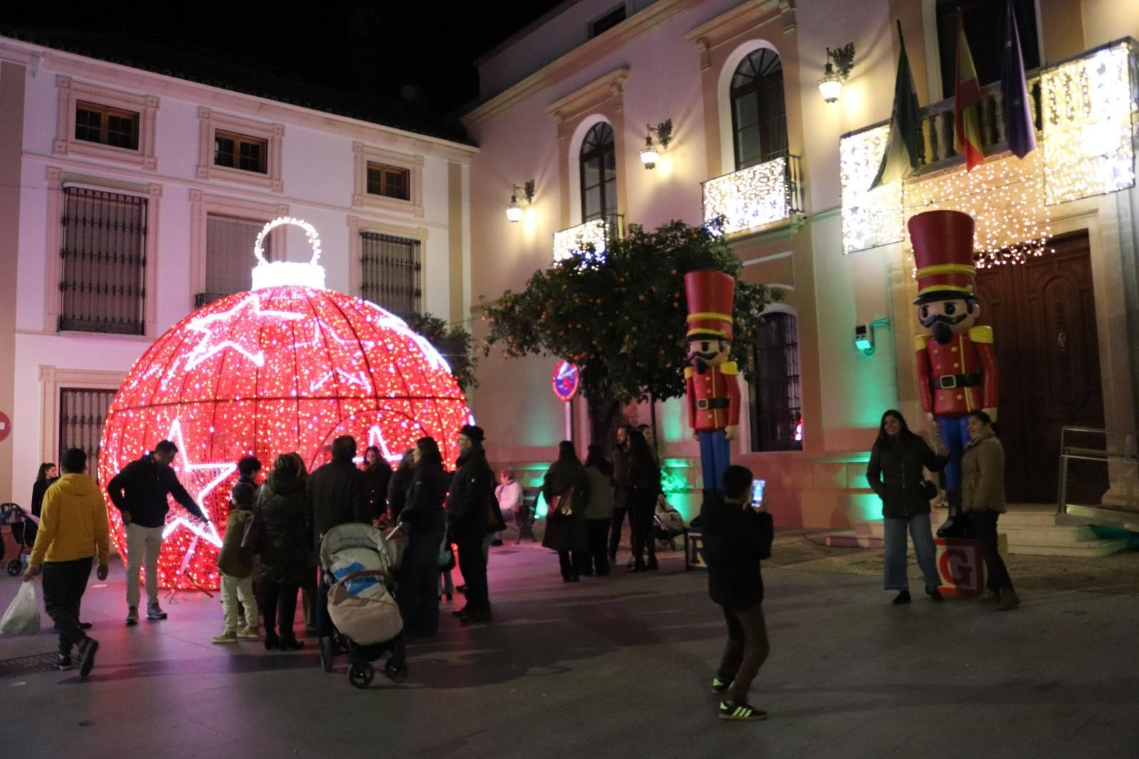 Inauguración del alumbrado especial de Navidad en Montilla
