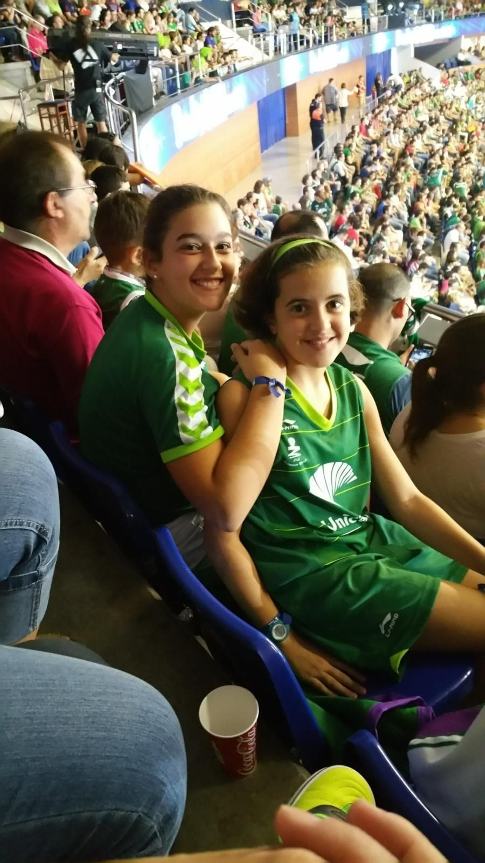 Andrea Gutiérrez, en la grada del Carpena