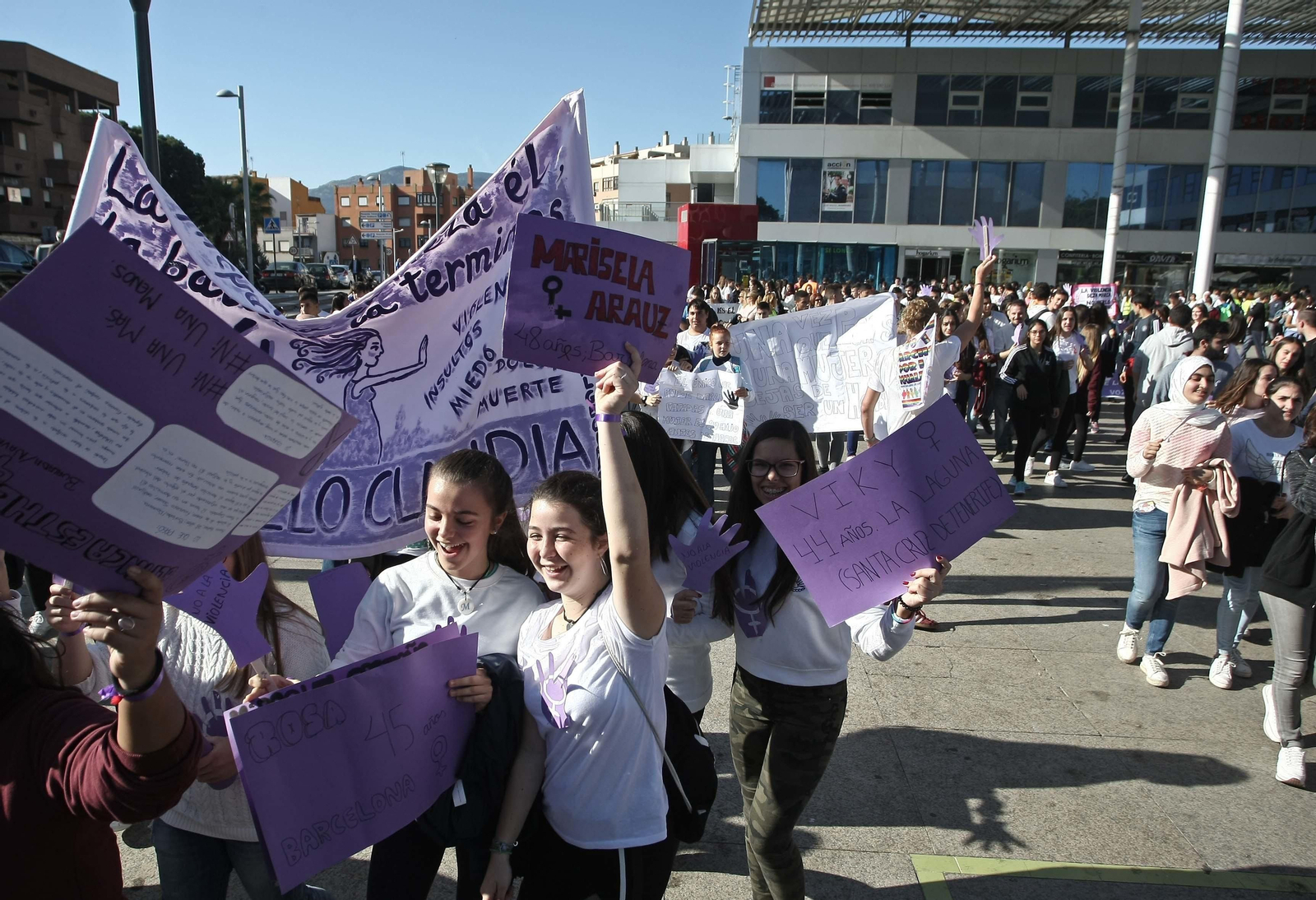 Manifestación contra la violencia de género en Algeciras