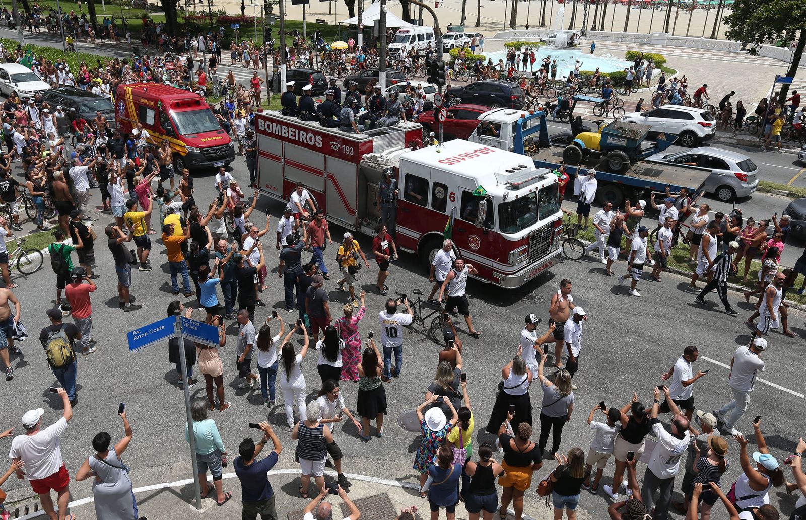 Las fotos del entierro de Pelé