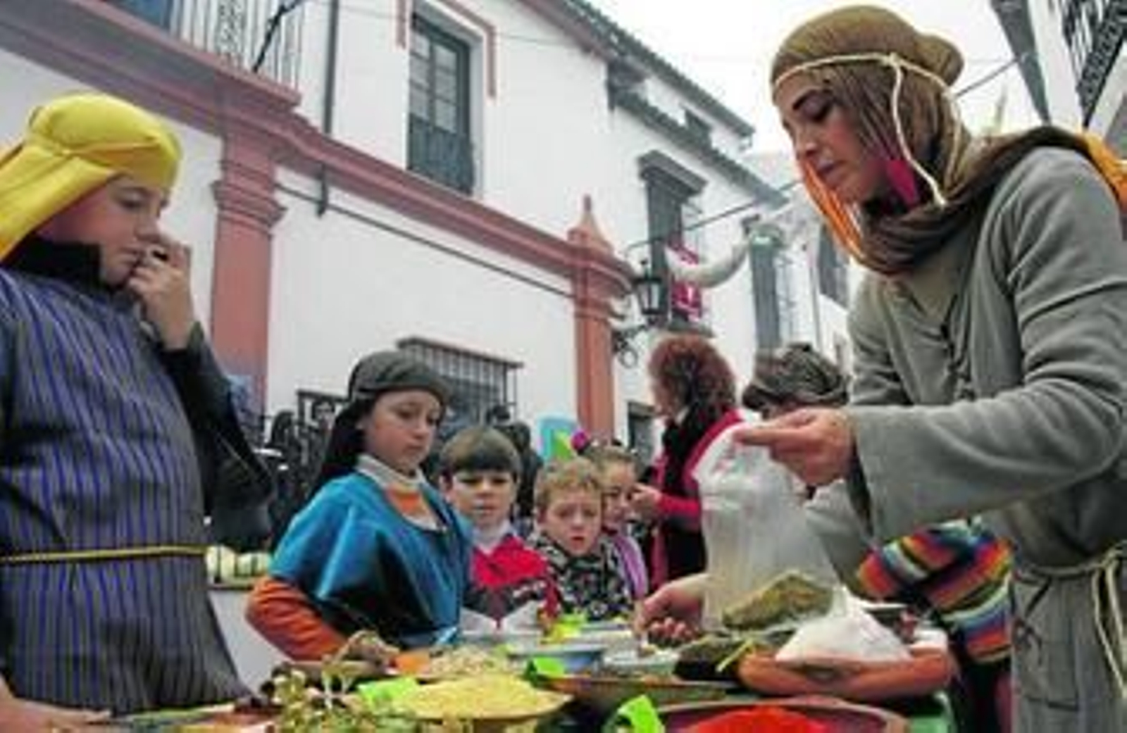 Uno de los puestos del mercado hebreo.
