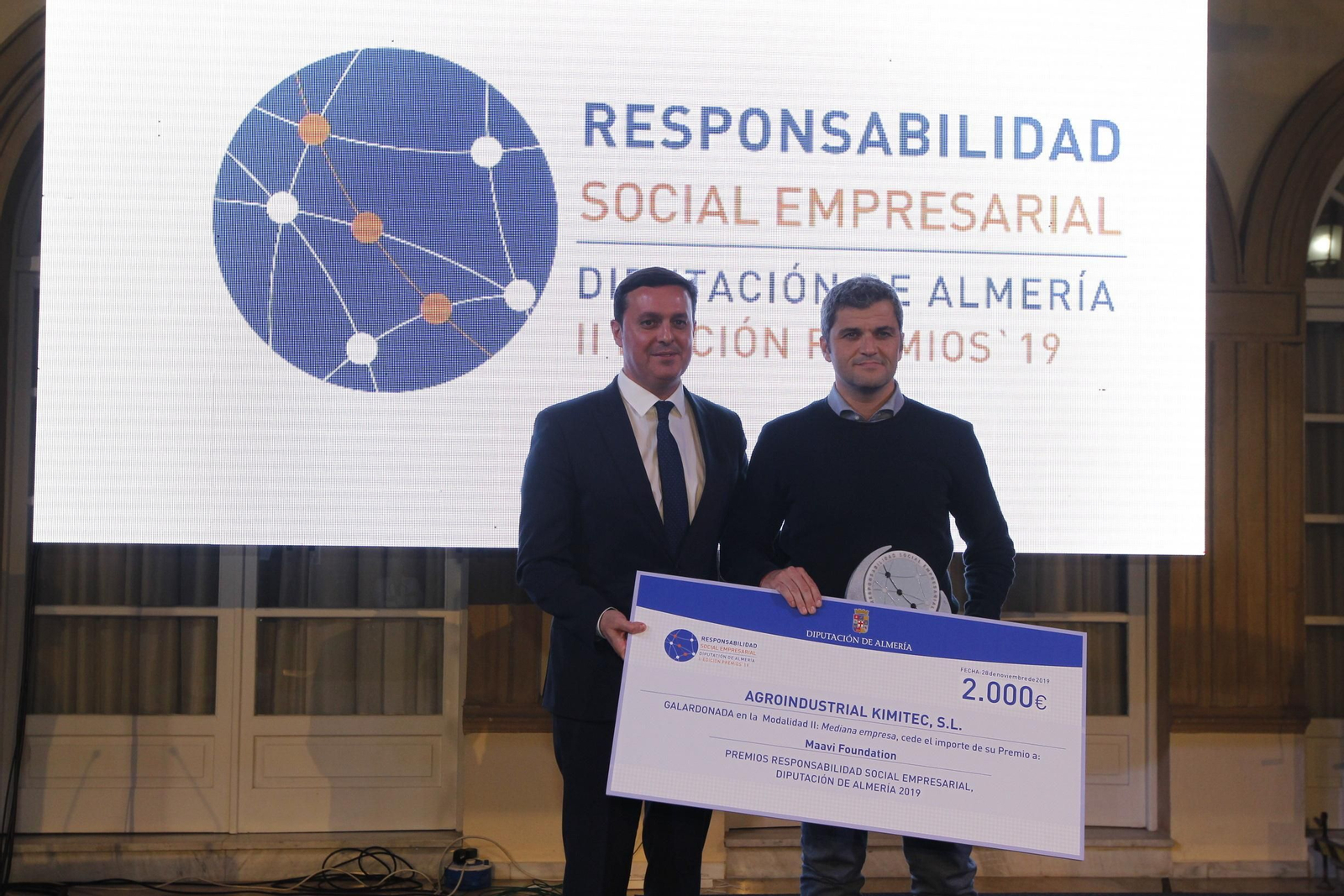 Fotogalería Premios Responsabilidad Social Empresarial 2019. Diputación de Almería