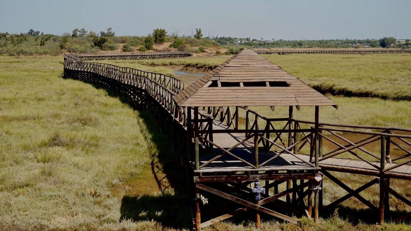 Puente de madera de la vía multimodal. Puente de madera de la vía multimodal.