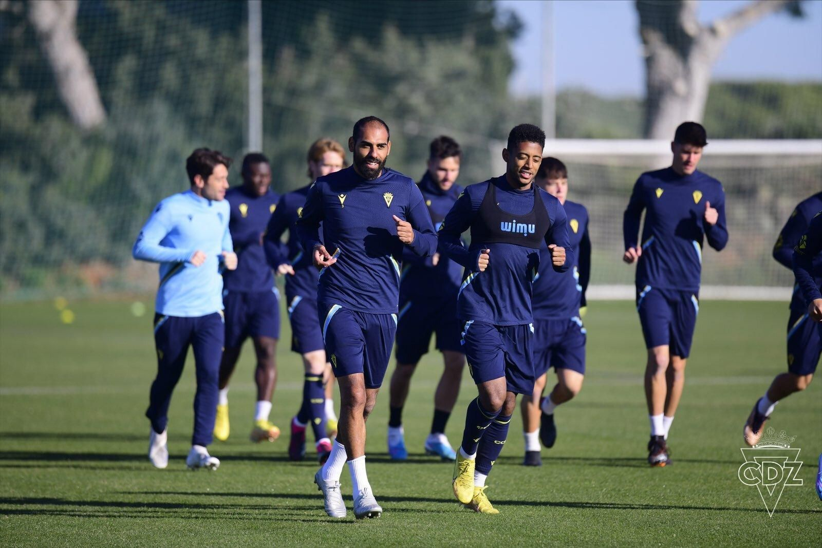 Fali, con el grupo en la sesión del martes.