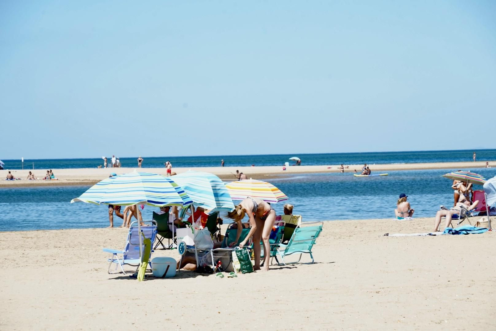 La mañana del sábado en la nueva playa de El Portil