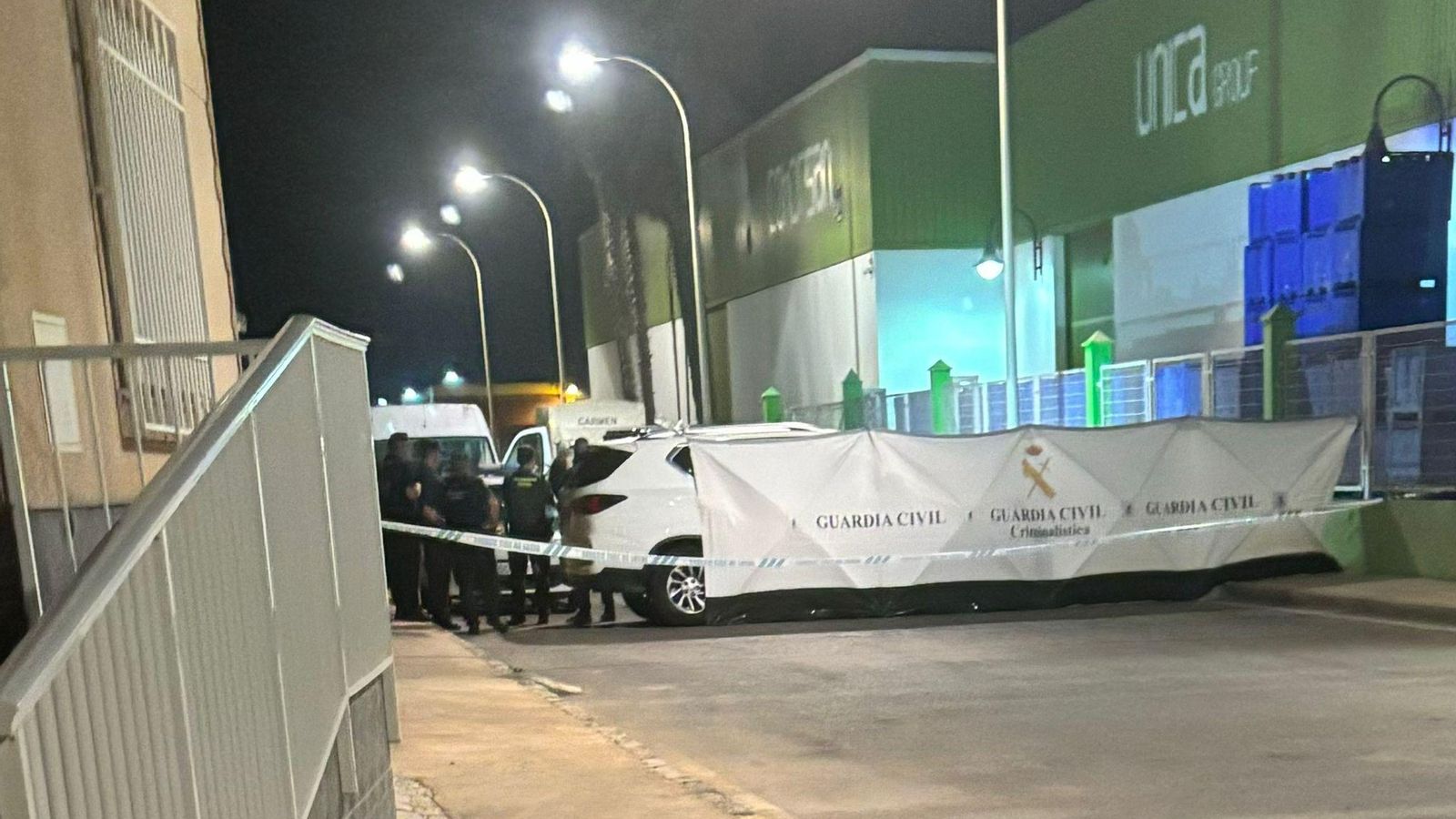 Lugar donde se ha encontrado el automóvil de Antonio Campos.