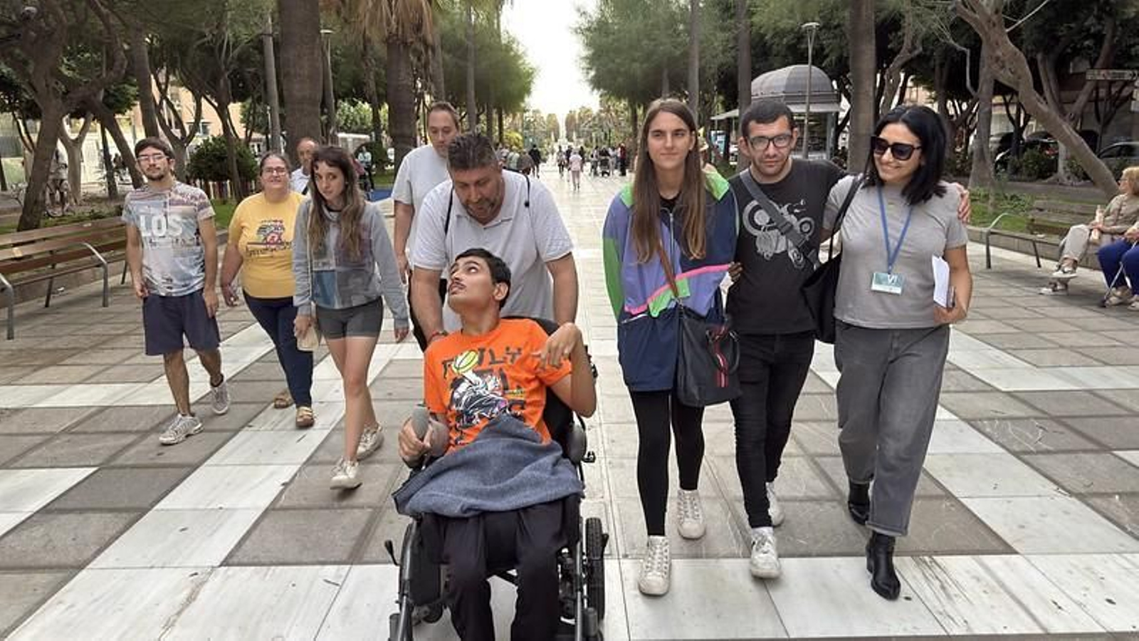 Un grupo de personas con discapacidad beneficiarias del proyecto.