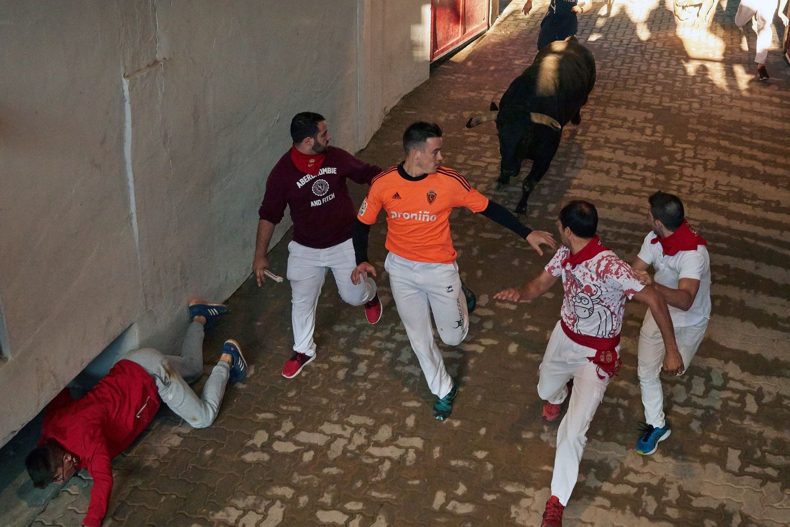 El quinto encierro de los Sanfermines, en imágenes