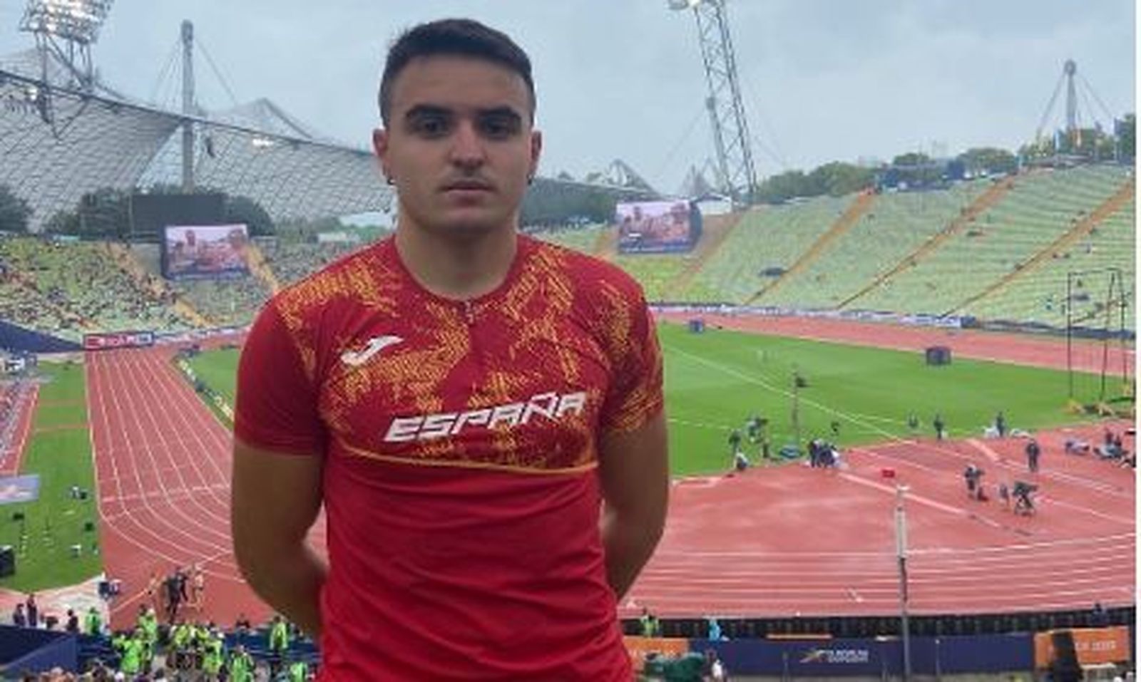 Pablo Montalvo, con la indumentaria de la selección española