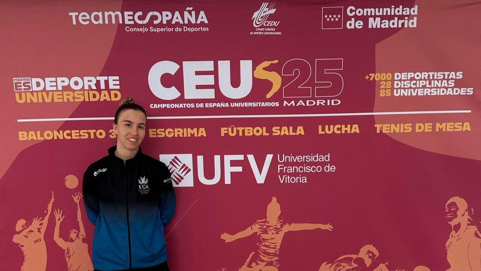 Mercedes Fernández, del CTM Jerez, ha participado con la UCA en el Campeonato de España Universitario.