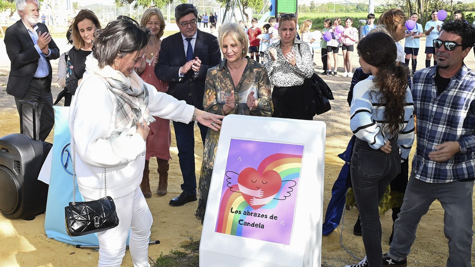 Un momento de la inauguración del parque en memoria de Candela Corrales.