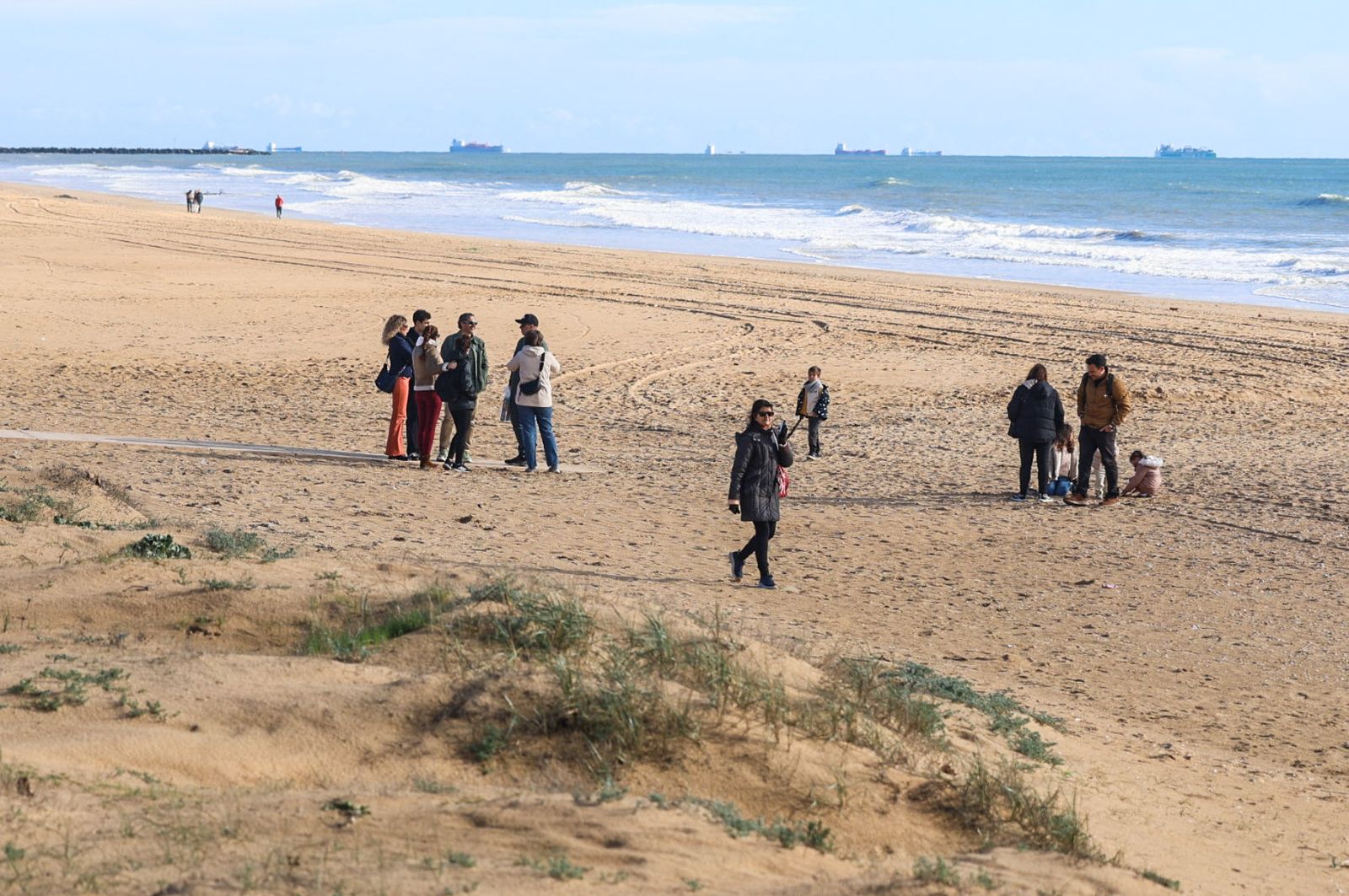 Fotos de la playa de Punta Umbría tras las últimas borrascas