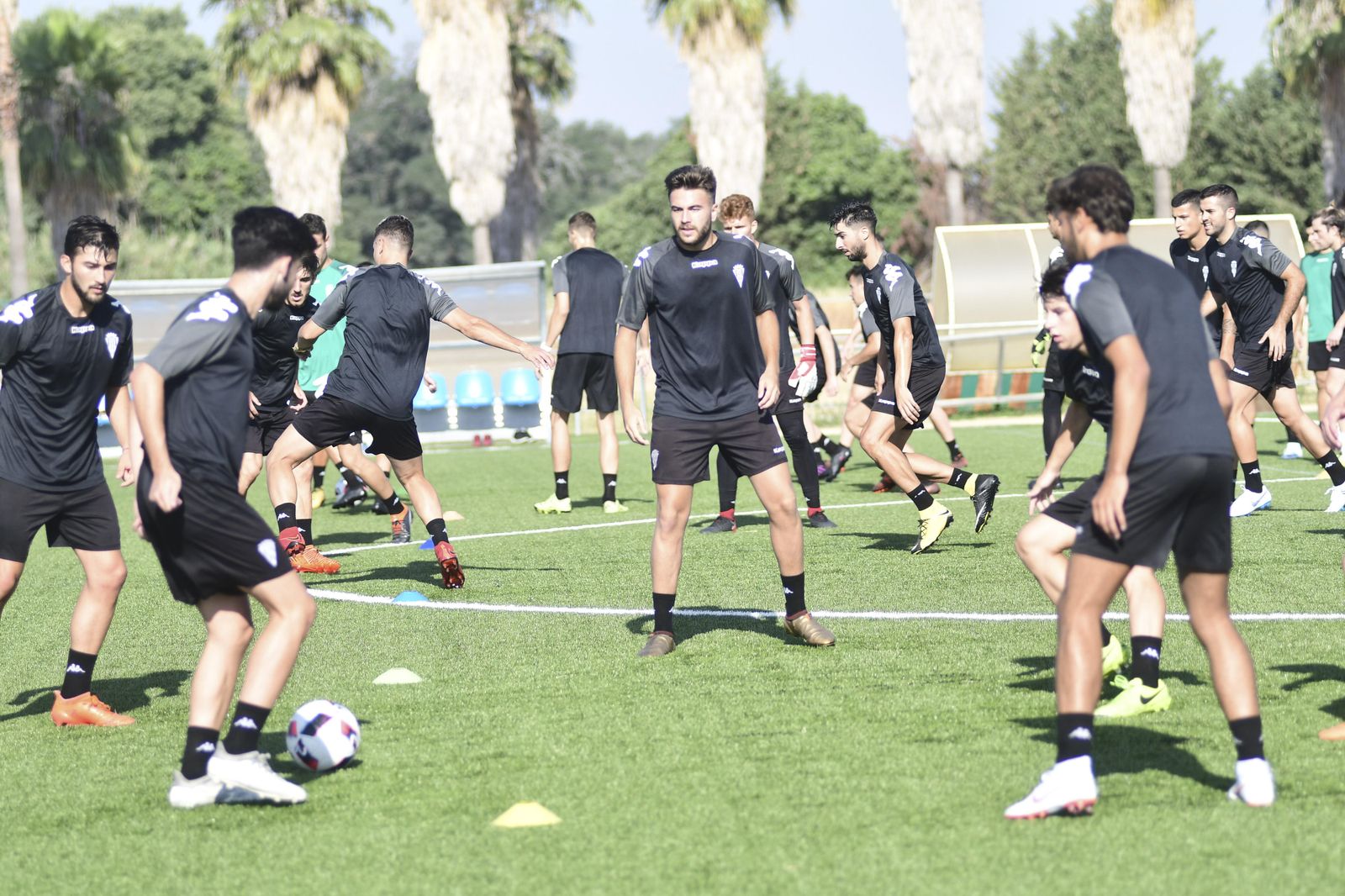 Kevin Bautista, en un entrenamiento con el Córdoba B.