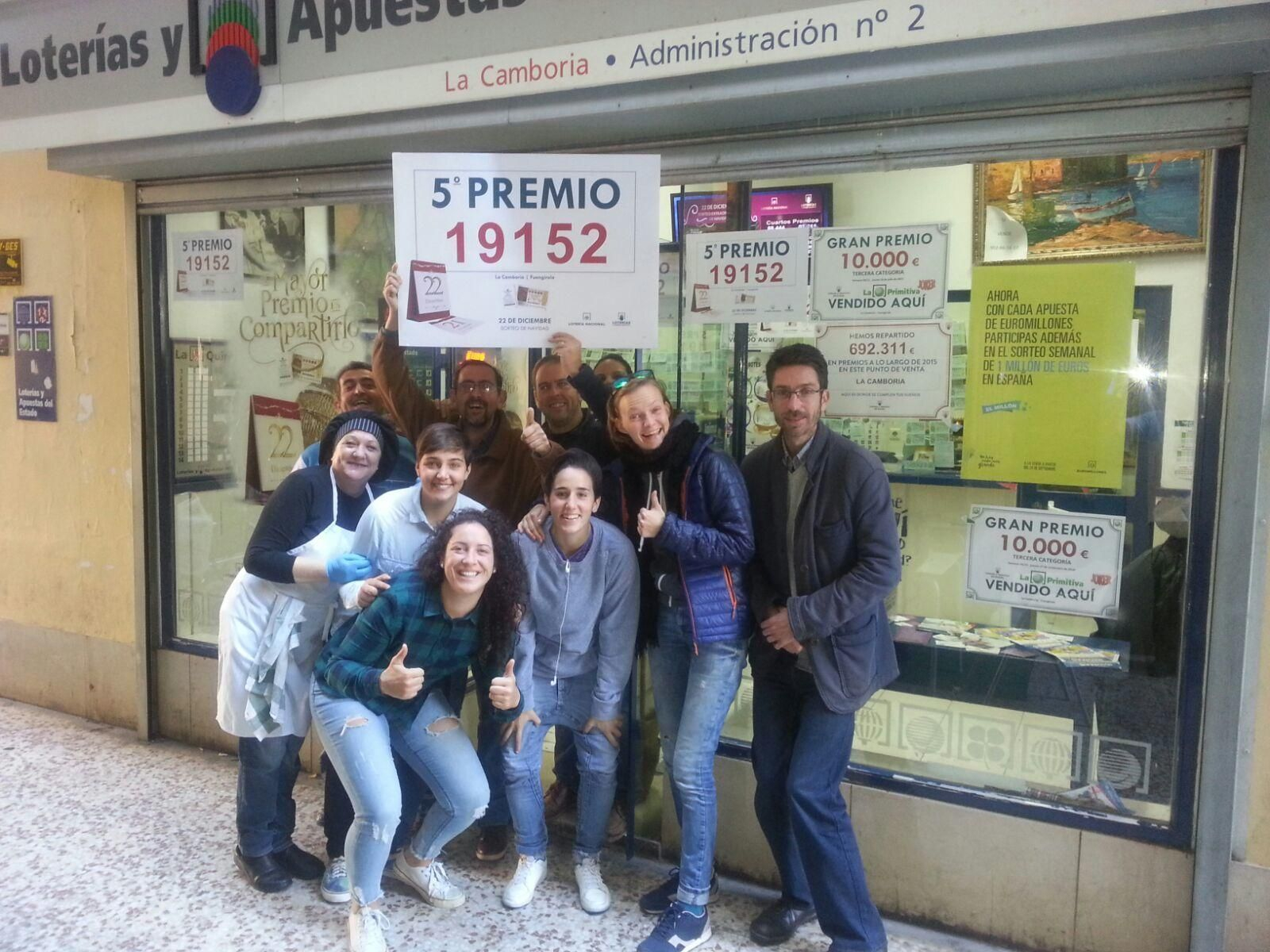 Los premiados en la Lotería de Navidad en Málaga