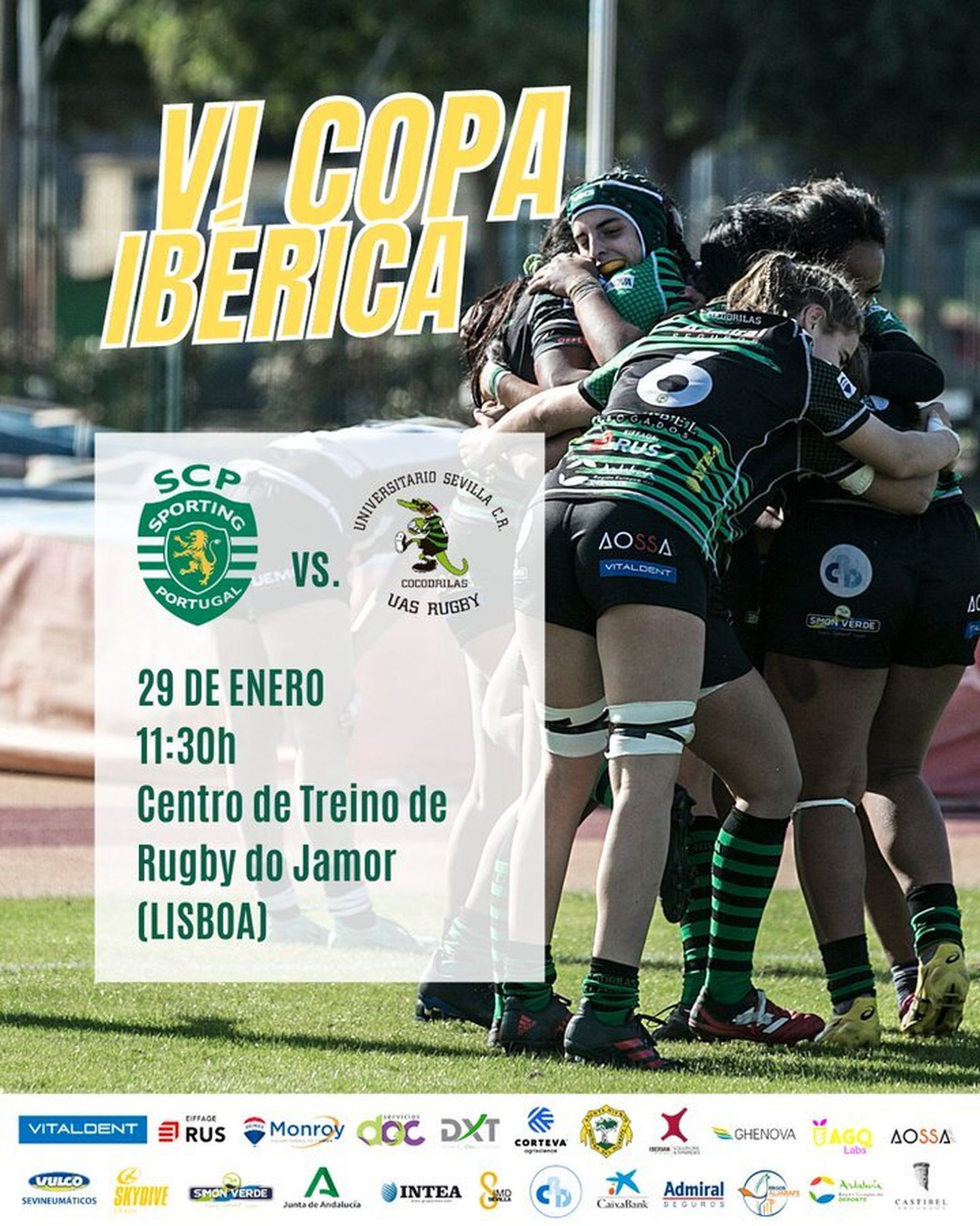 Cartel de la VI edición de la Copa Ibérica entre el Sporting Portugal y el Corteva Cocos