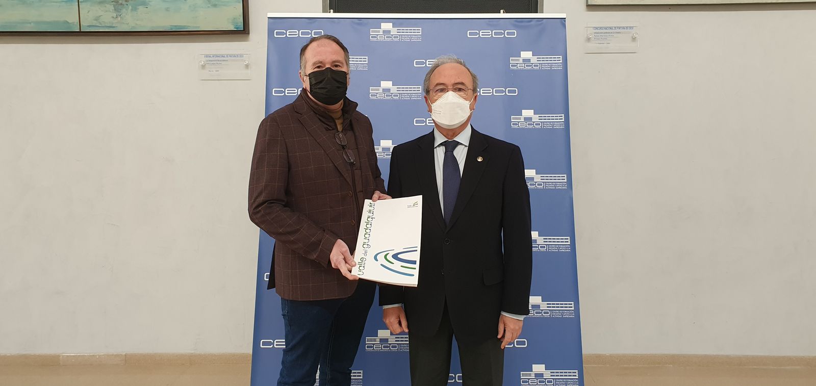 Manuel Jesús Adame y Antonio Díaz, durante su encuentro.