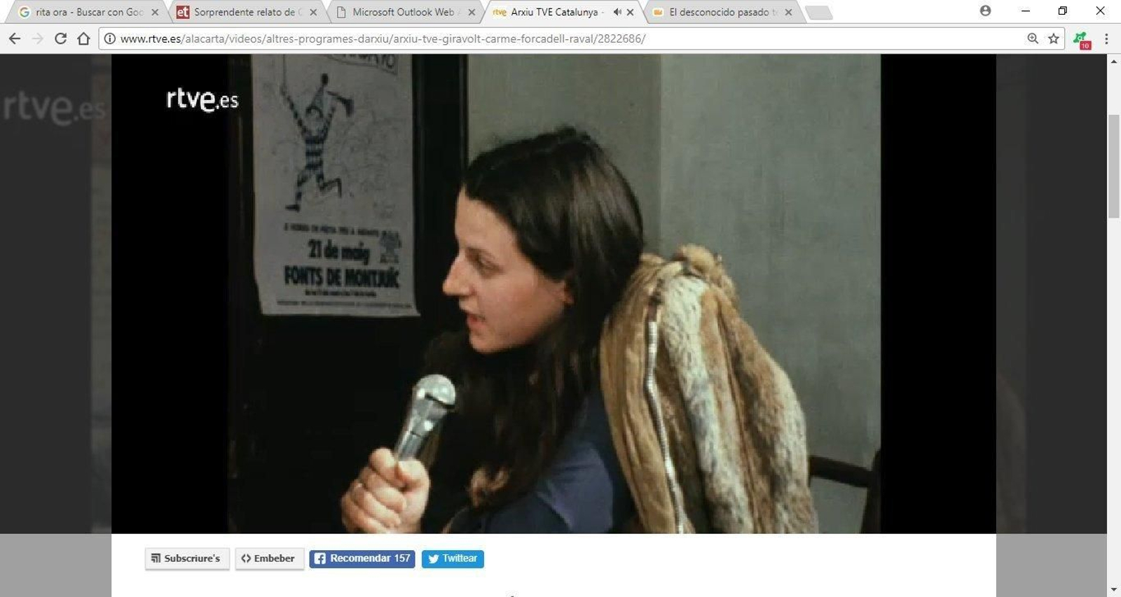 Forcadell en un reportaje sobre el Raval barcelonés en mayo del 78,