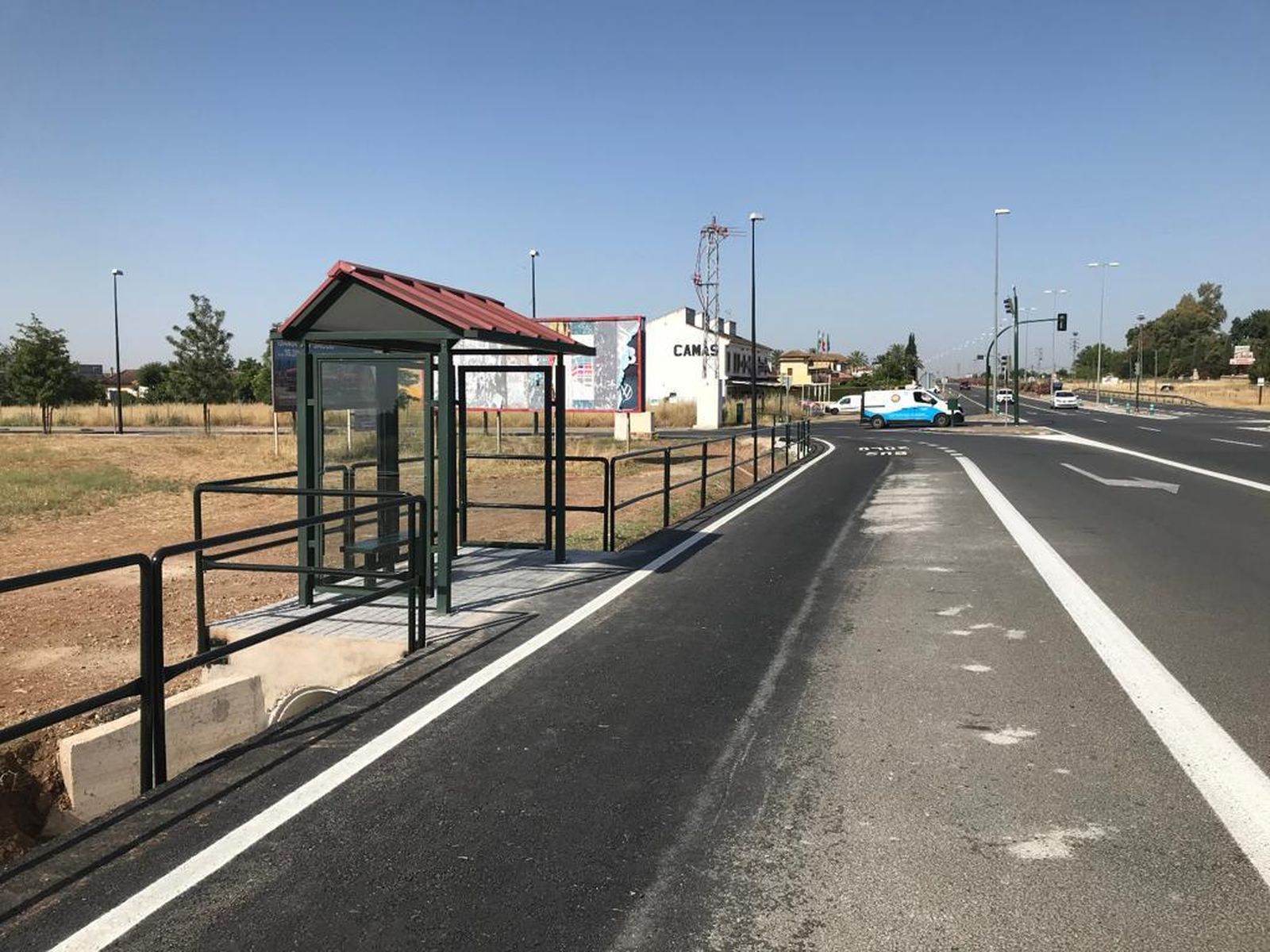 Tramo de la obra finalizada en El Higuerón.