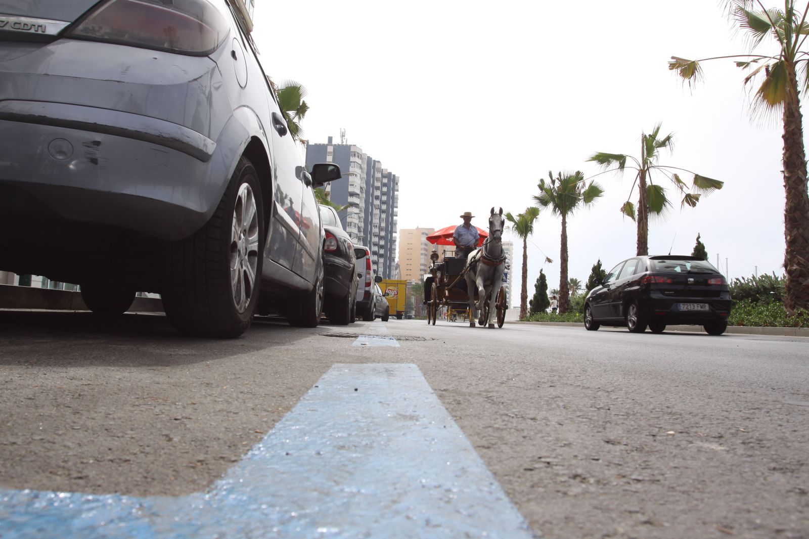 Zona azul en la Malagueta.
