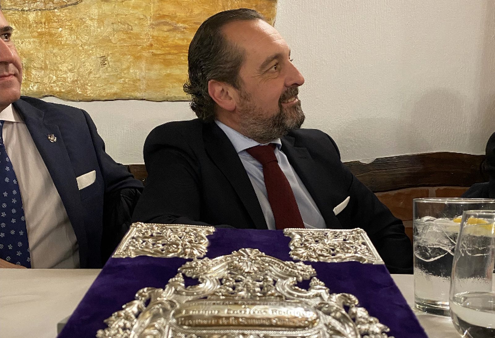 Enrique Casellas, en la cena de la entrega de las pastas del pregón.