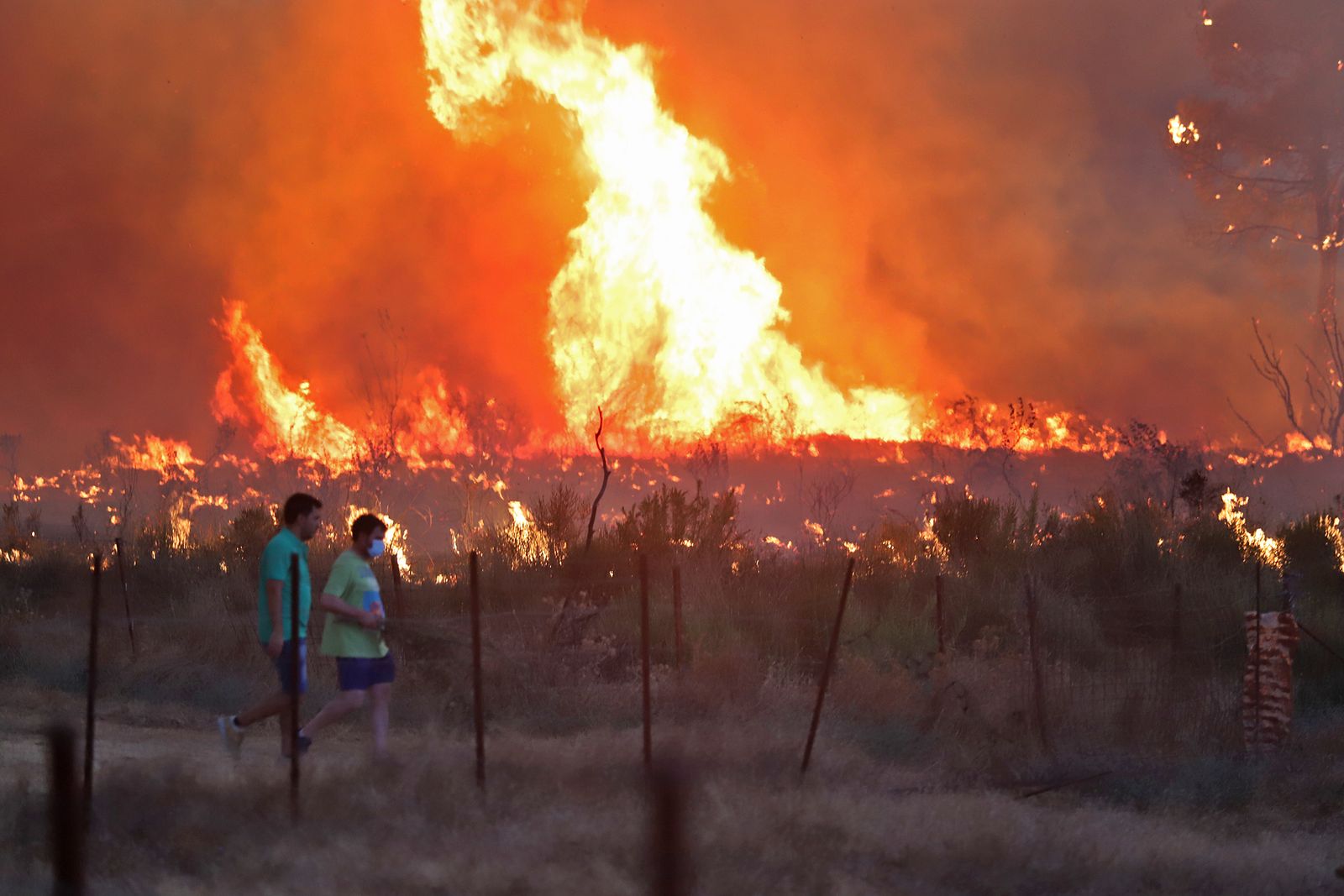 Imágenes del incendio en Almonaster La Real