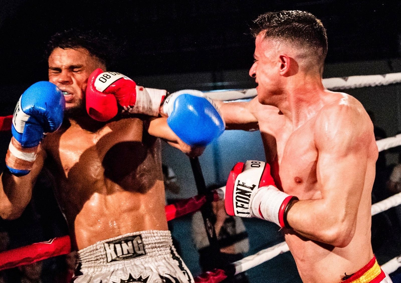Miguel Martínez durante el combate.