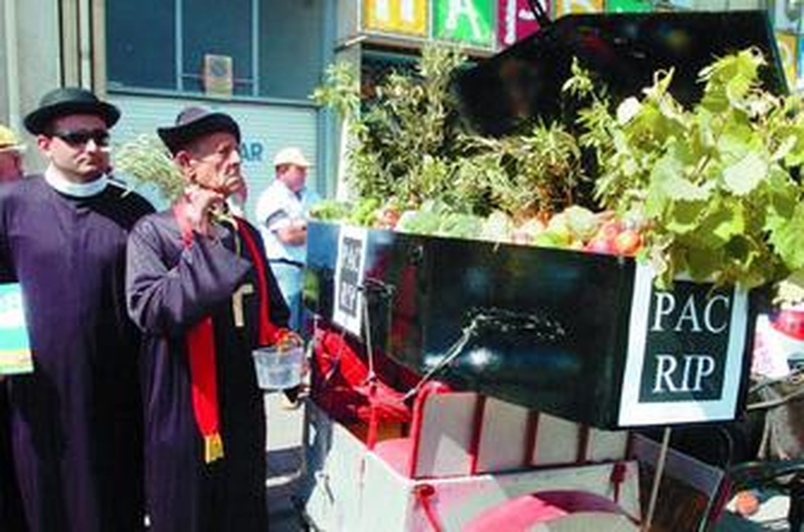 Manifestación de agricultores en Murcia el pasado martes en contra de la reforma de la PAC.