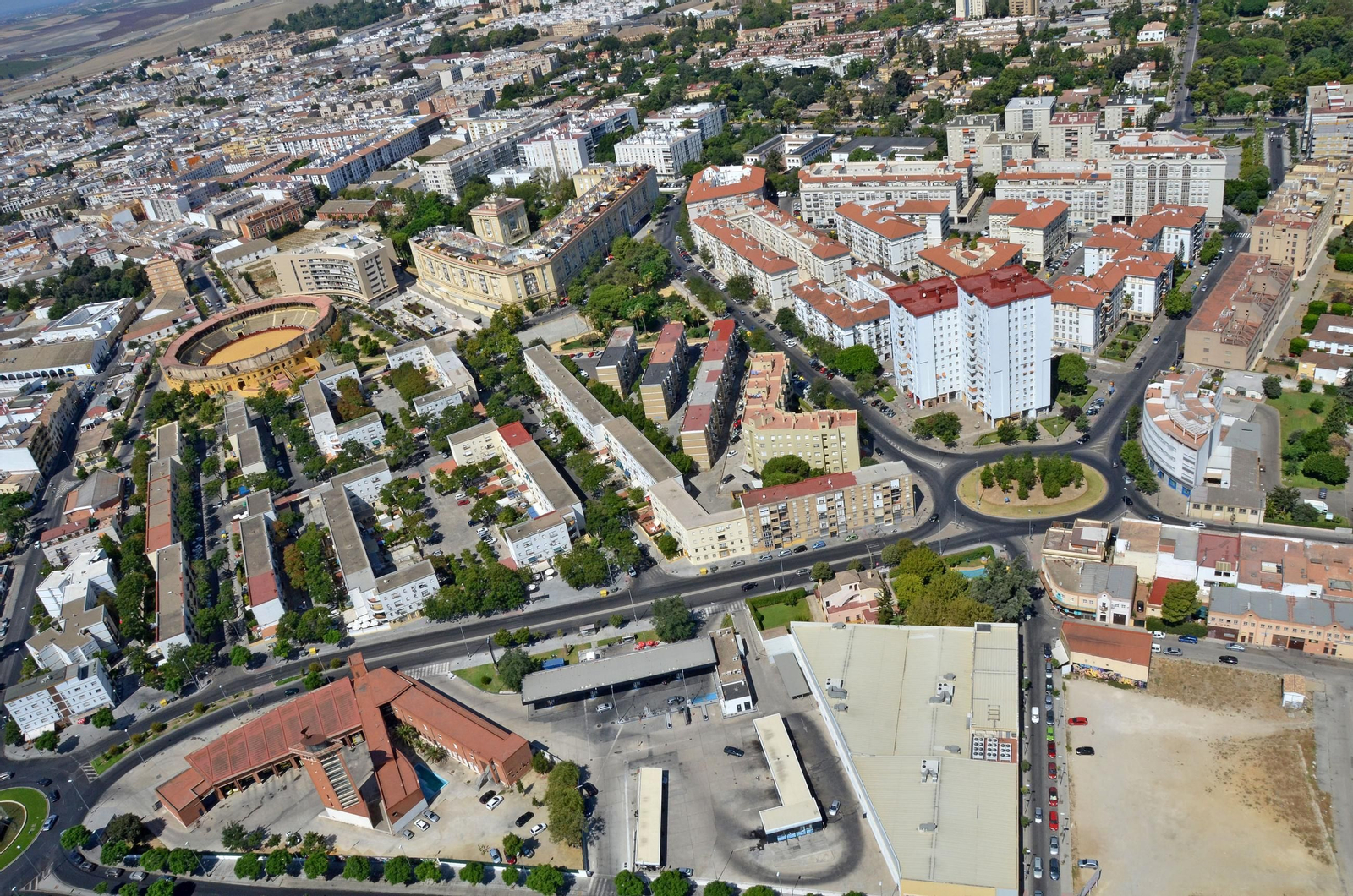 Imagen aérea de la ciudad.