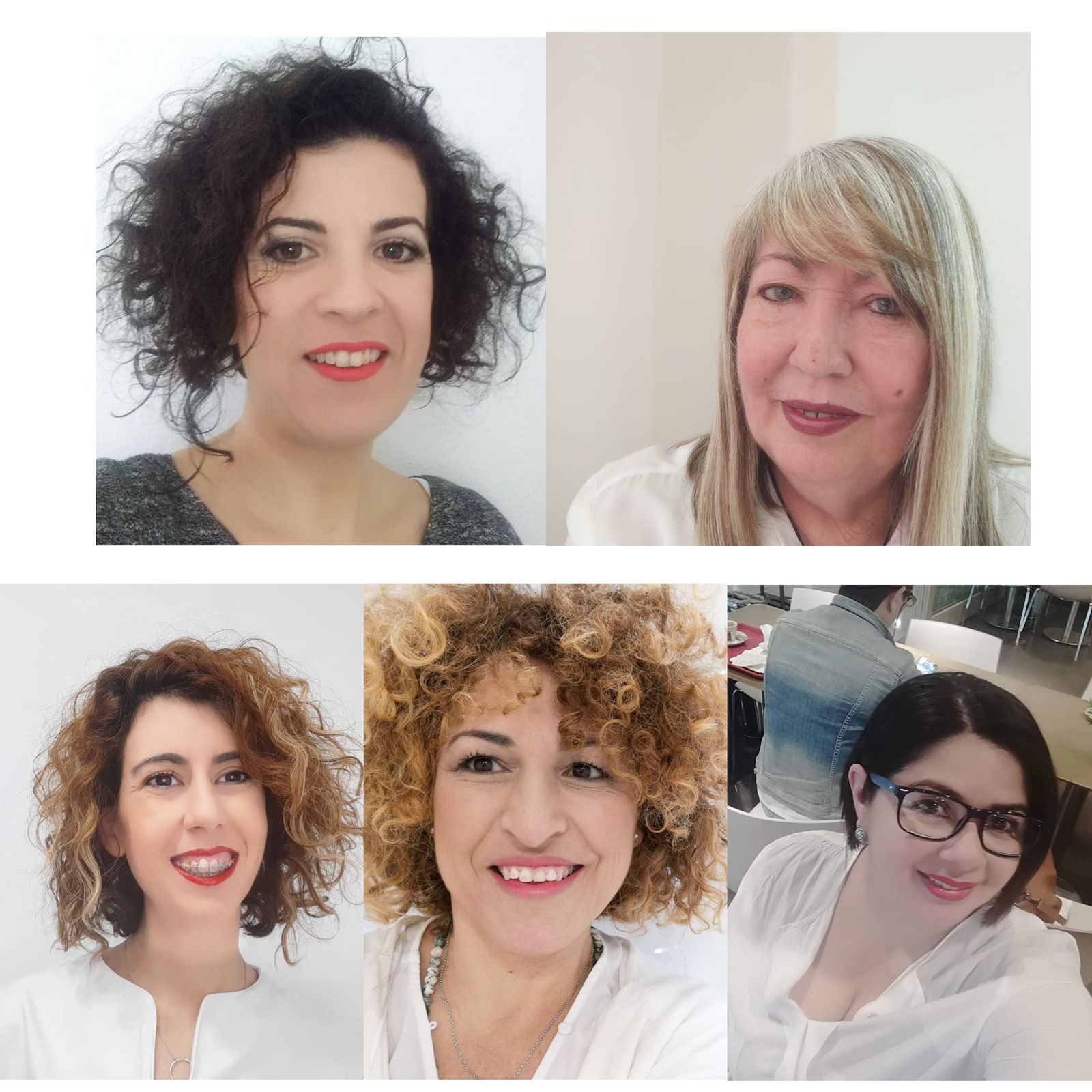 Isa Núñez, Ana Escánez, Mamen Berruezo, Marta Olea y Patricia Osorio, portavoces de PEPAL.