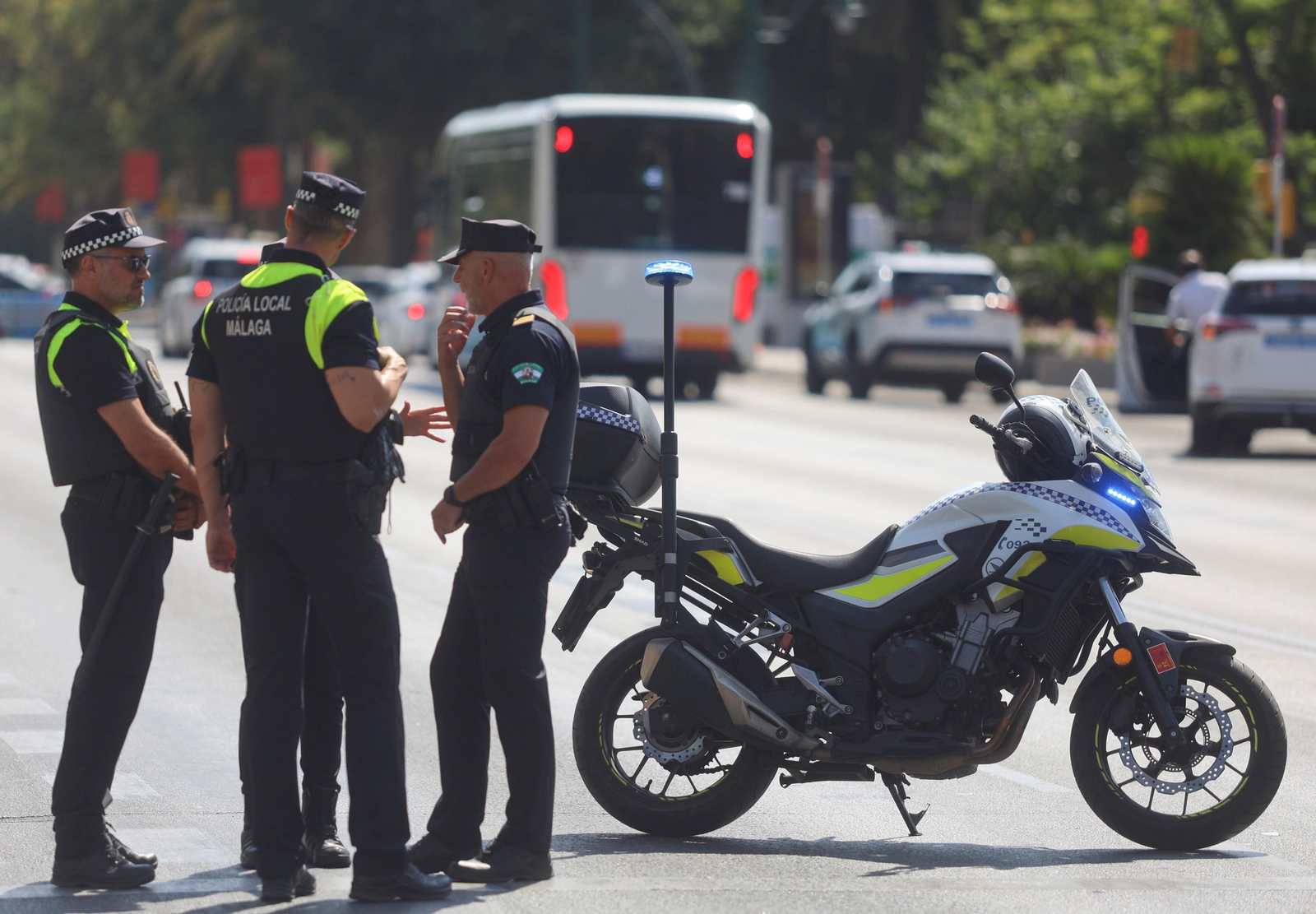 Varios agentes de la Policía Local de Málaga, en una imagen reciente.